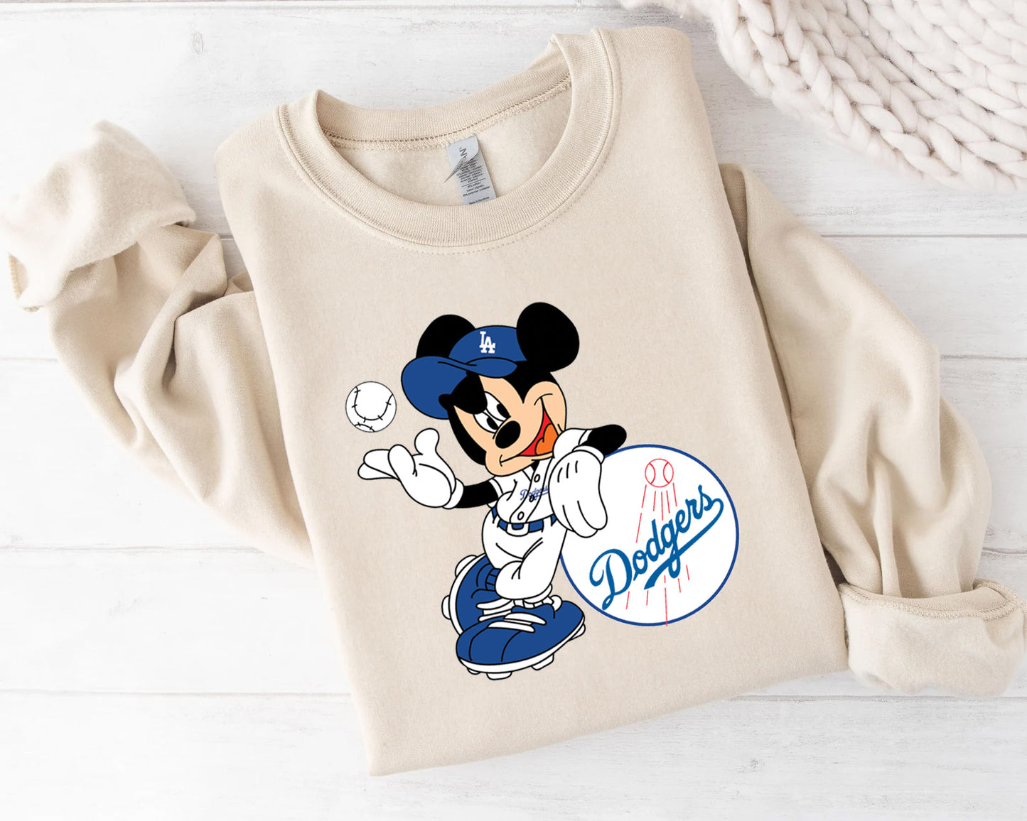 Dodgers Mickey Mouse Crewneck Sweater