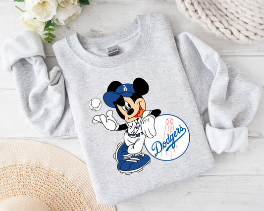 Dodgers Mickey Mouse Crewneck Sweater